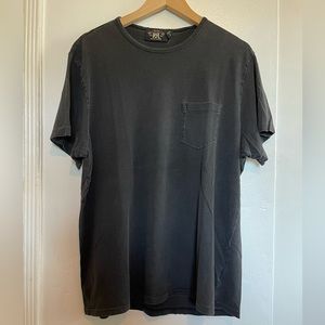 RRL Washed black pocket tee XL
